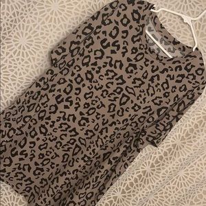 Mauve Leopard Print Top